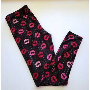 Lidly Womens Leggings Printed Super Soft 💋 Kiss Leggings‎ size L-XXL